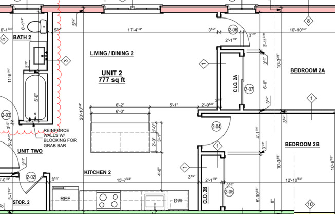 2 beds, 1 bath, 777 sqft, $2,300, Unit Unit 2