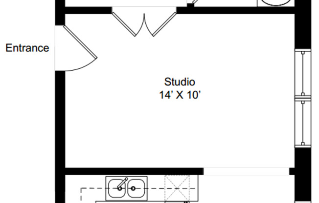 Studio, 1 bath, 300 sqft, $1,495, Unit 644-209