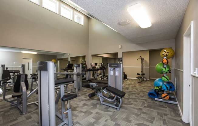 Two State-Of-The-Art Fitness Facility With Yoga And Strength Training at Lakecrest Apartments, PRG Real Estate Management, South Carolina, 29615