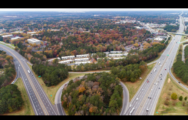 Beautiful Aerial View | Peachtree Place Apartments For Rent in Columbia SC