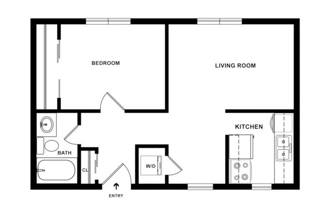 1 bed, 1 bath, 600 sqft, $2,210