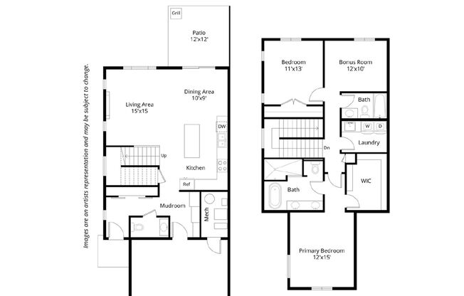 2 beds, 2.5 baths, 1,830 sqft, $3,295, Unit 11316