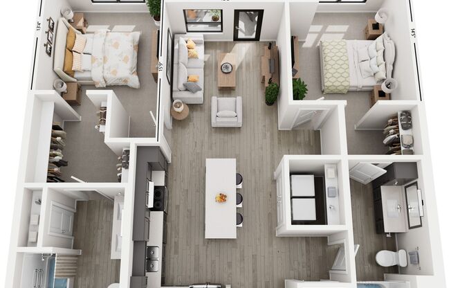 2 beds, 2 baths, 1,155 sqft, $2,349, Unit 112