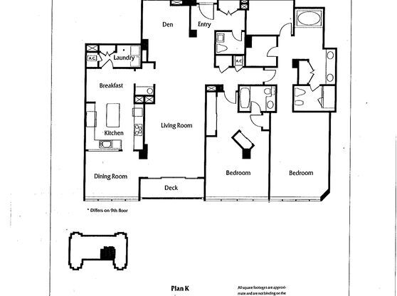 2 beds, 3 baths, 2,445 sqft, $12,000, Unit 1001