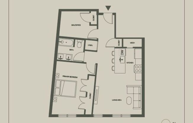 1 bed, 1 bath, 636 sqft, $4,000, Unit 606