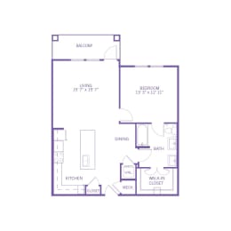 1 bed, 1 bath, 880 sqft, $1,489