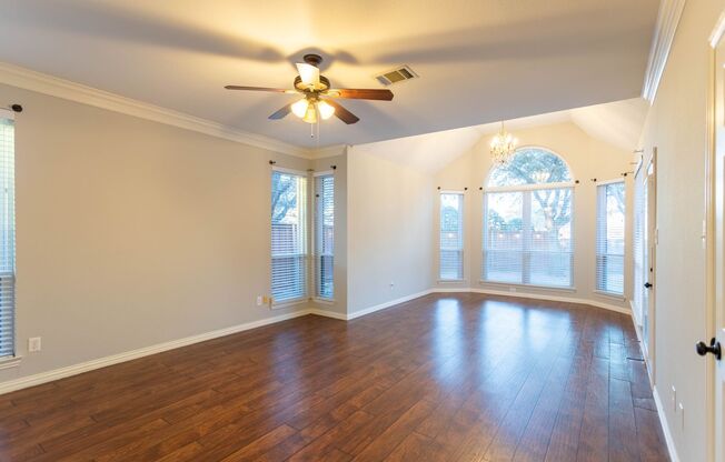 Beautiful house with cabinets, granite, backsplash, appliances. Study down could be a 5th bedroom. 2story entry