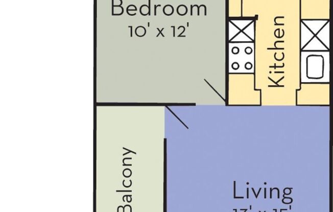 1 bed, 1 bath, 510 sqft, $1,460