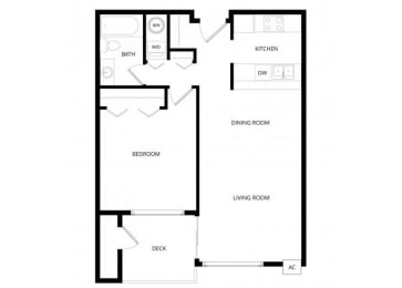 1 bed, 1 bath, 672 sqft, $1,921