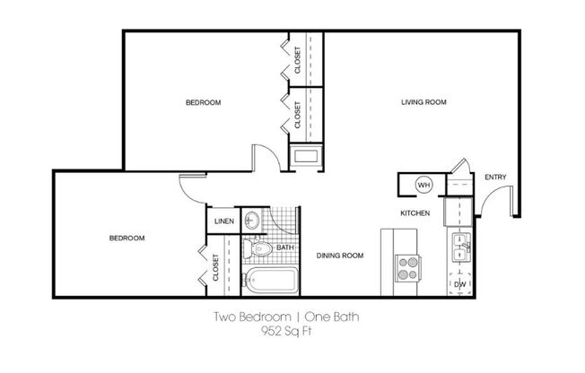 2 beds, 1 bath, 1,035 sqft, $919