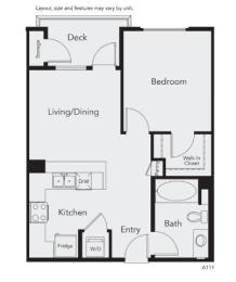 1 bed, 1 bath, 665 sqft, $2,855