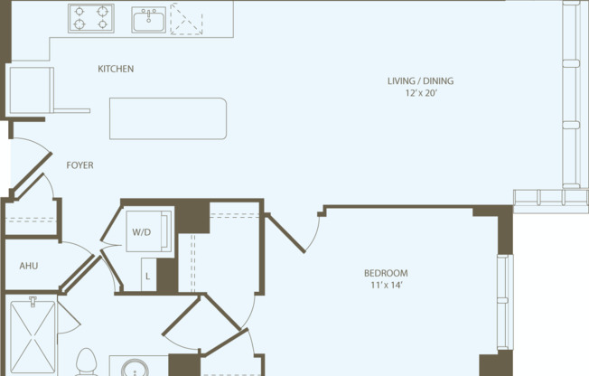 1 bed, 1 bath, 767 sqft, $2,686, Unit 0717