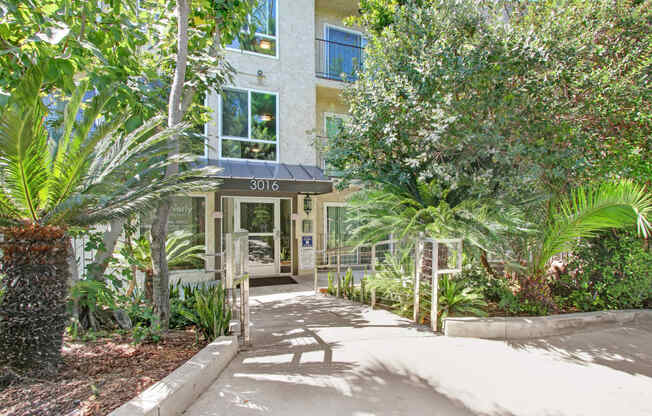 Greenery surrounding building at Waverly, California