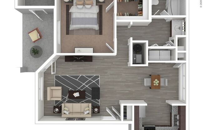 1 bed, 1 bath, 867 sqft, $1,400, Unit 7066