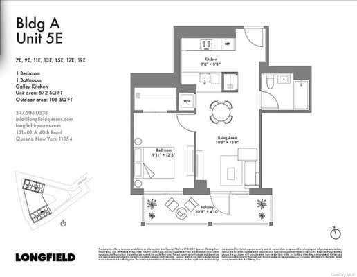 1 bed, 1 bath, $2,600, Unit 5E