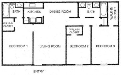 3 beds, 2 baths, 1,175 sqft, $1,195