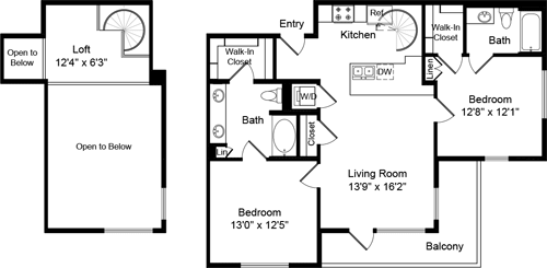 2 beds, 2 baths, 1,141 sqft, $3,958, Unit 1516