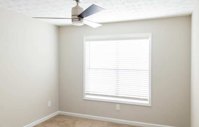 Ceiling fan and freshly painted walls at Twin Springs Apartments, Norcross, GA