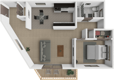 1 bed, 1 bath, 670 sqft, $1,095