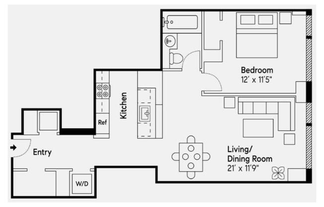 1 bed, 1 bath, 776 sqft, $6,300, Unit 3-F