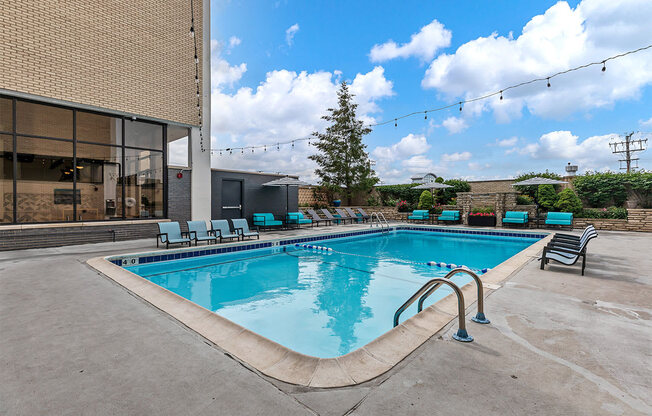 the swimming pool at our apartments