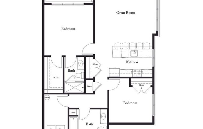 2 beds, 2 baths, 1,204 sqft, $2,709, Unit 112