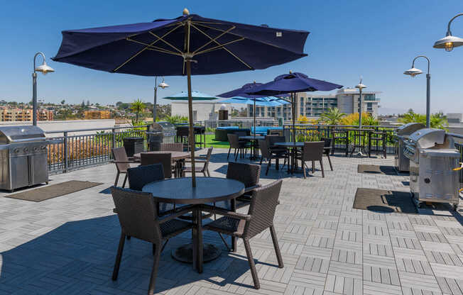 Rooftop Deck with Grills and Lounge Space