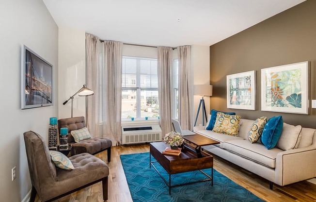 Living Room With Oversized Windows And Doors at Water's Edge, Harrison