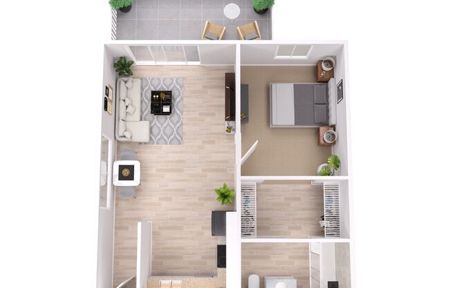 1 bed, 1 bath, 420 sqft, $850