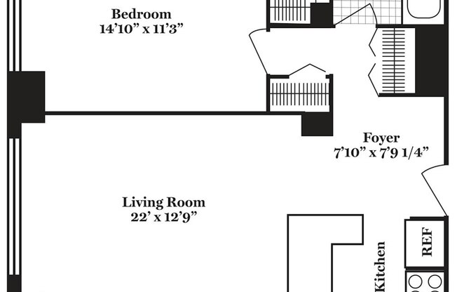 1 bed, 1 bath, 600 sqft, $5,750, Unit 5F