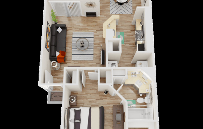 1 bed, 1 bath, 610 sqft, $850