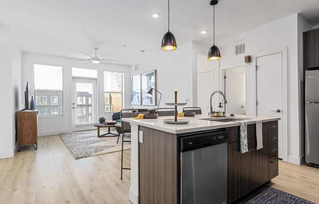 Open Concept Kitchen Living at Upper West, West Jordan, UT 