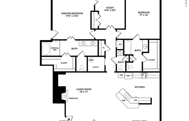 2 beds, 2.5 baths, 1,894 sqft, $4,300