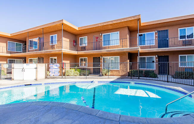 the swimming pool at our apartments