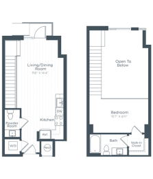 1 bed, 1.5 baths, 753 sqft, $2,130