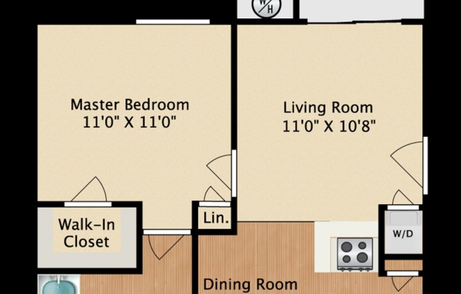 1 bed, 1 bath, 530 sqft, $1,050, Unit 226