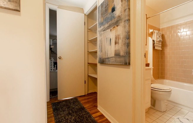 Bathroom With Bathtub at Somerset Woods Townhomes, Severn, MD, 21144