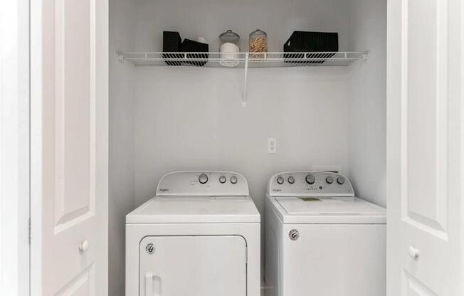 Laundry closet at Bay Pointe at Summerville, Summerville, 29483