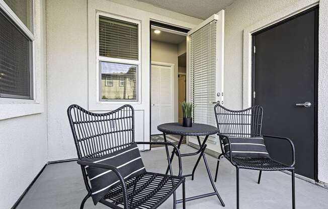 Outside Patio with Chairs and Table