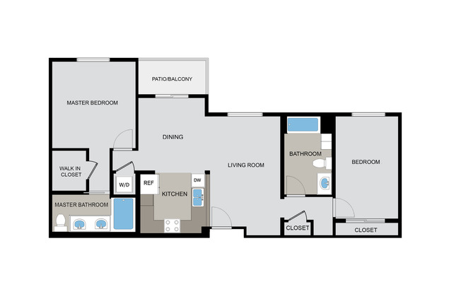 2 beds, 2 baths, 1,131 sqft, $3,335, Unit 308