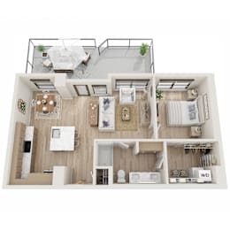 1 bed, 1 bath, 857 sqft, $1,606