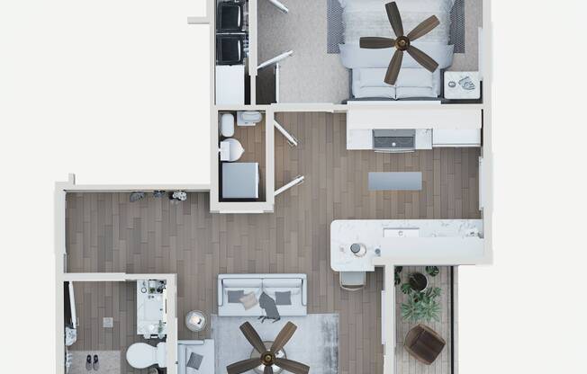 1 bed, 1 bath, 581 sqft, $1,236