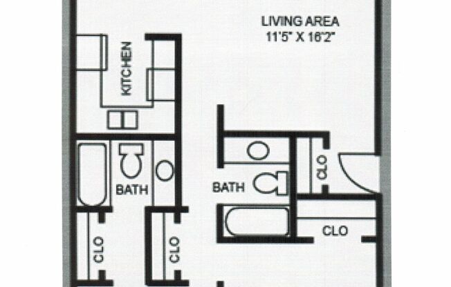 2 beds, 2 baths, 960 sqft, $1,650, Unit 824BPE