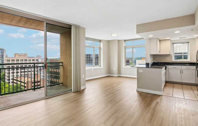 Living Room with Balcony and Hard Surface Flooring