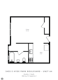Studio, 1 bath, $1,071
