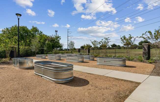 stainless steel planters for community garden