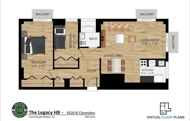 2 beds, 1 bath, 759 sqft, $2,400, Unit 301