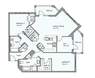 2 beds, 2.5 baths, 1,330 sqft, $3,013