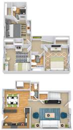 3 beds, 2.5 baths, 1,019 sqft, $1,864