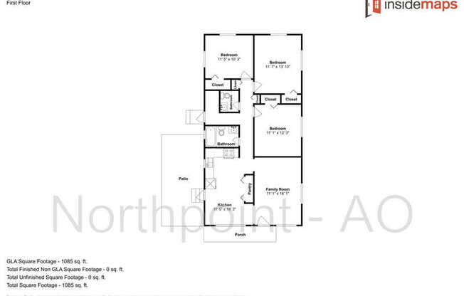 3 beds, 1.5 baths, 1,300 sqft, $2,345